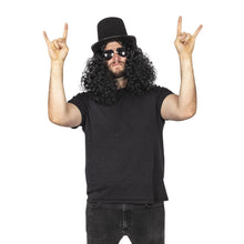 Load image into Gallery viewer, Slash Inspired Rock Star Costume Accessories Pack: Hat, Wig, Sunglasses
