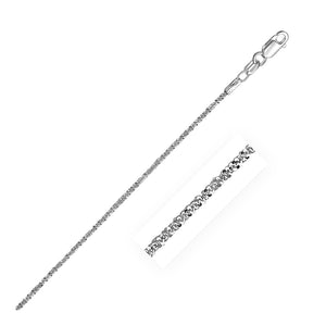 10k White Gold Sparkle Anklet 1.5mm Fine Jewelry