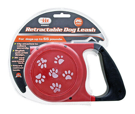 IIT 26 ft. Long Retractable Dog Leash - for Dogs up to 66 lbs (COLOR MAY VARY)