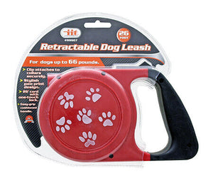 IIT 26 ft. Long Retractable Dog Leash - for Dogs up to 66 lbs (COLOR MAY VARY)