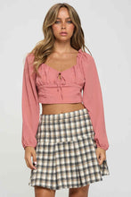 Load image into Gallery viewer, Smocked Long Sleeves Crop Top Pink
