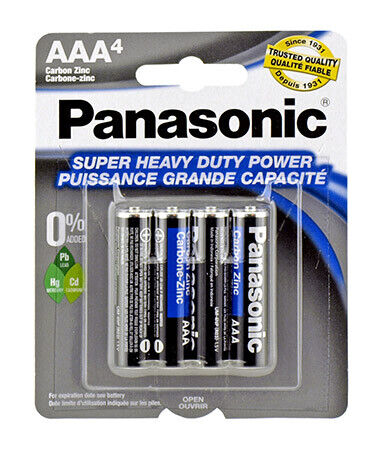 Panasonic 4pc AAA Super Heavy Duty Batteries Pack
