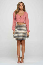 Load image into Gallery viewer, Smocked Long Sleeves Crop Top Pink
