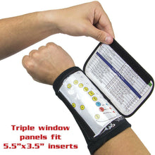 Load image into Gallery viewer, Crown Sporting Goods 3-Panel Football Quarterback Playbook Wristband, 6.5&quot; Large
