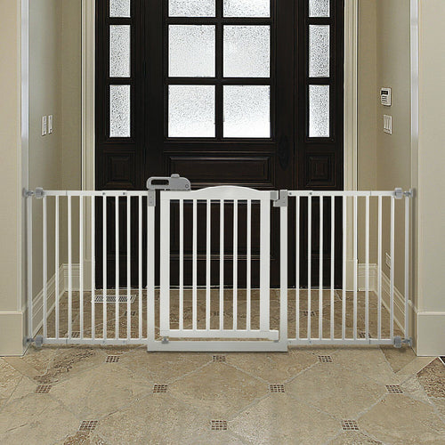 Richell WIDE One-Touch Open Gate II Wooden Tension-Mounted Dog Pet Door Gate